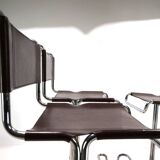Set of 4 Linea Veam tubular steel bar stools, 1960