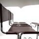 Ensemble de 4 tabourets de bar en acier tubulaire Linea Veam, 1960