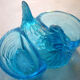 Beautiful Art Deco salt shaker in vallérysthal blue glass: A POOL