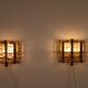 Pair of glass and brass sconces by Carl Fagerlund