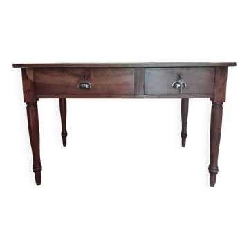 Solid wood desk in Louis Philippe style