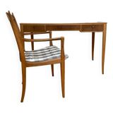 Carl Malmsten desk and chair with Svenskt Tenn fabric