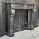 Large Napoleon III fireplace in black Belgian marble, circa 1880