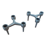 A pair of atomic age candle holders