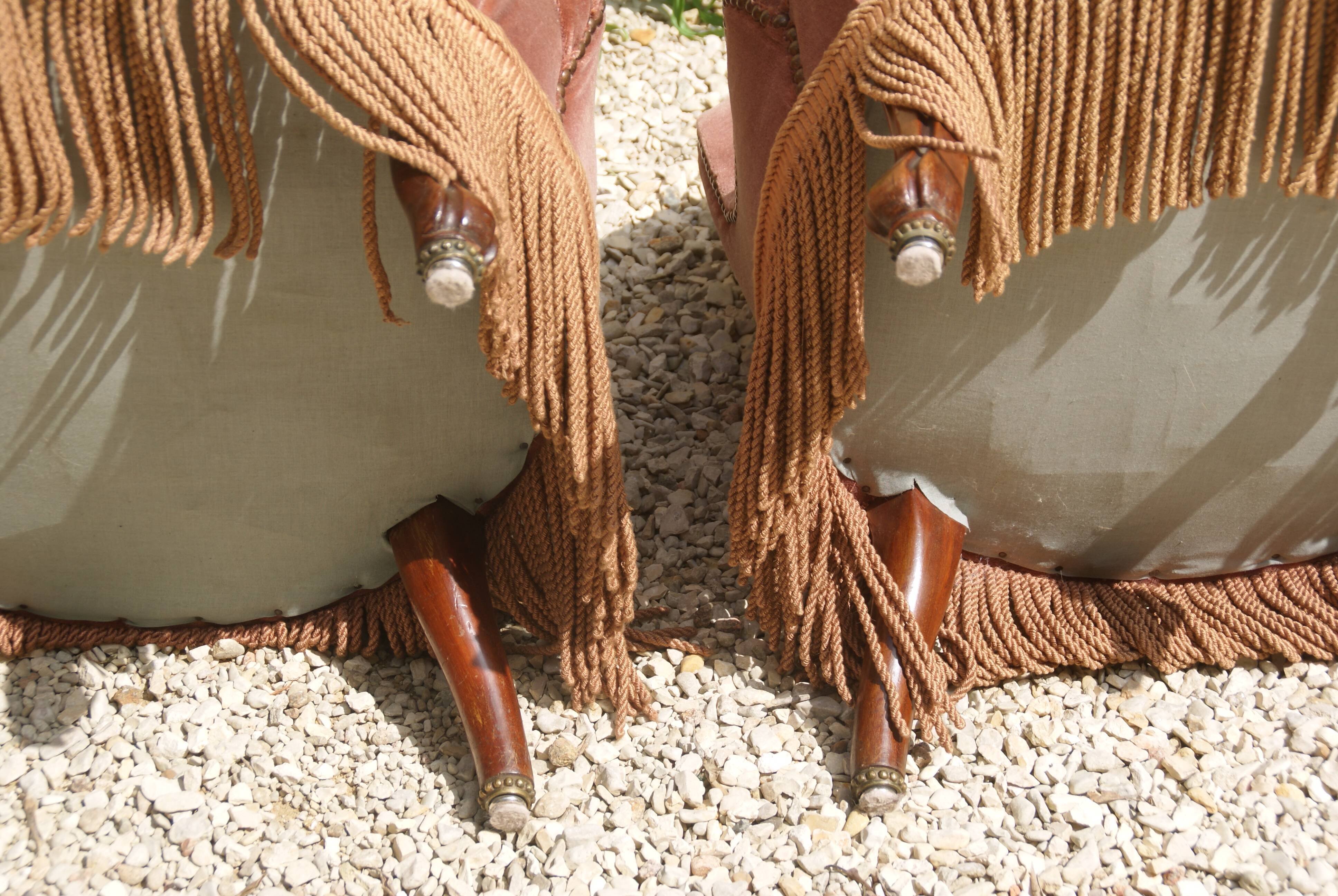 Pair of toad armchairs Napoleon III