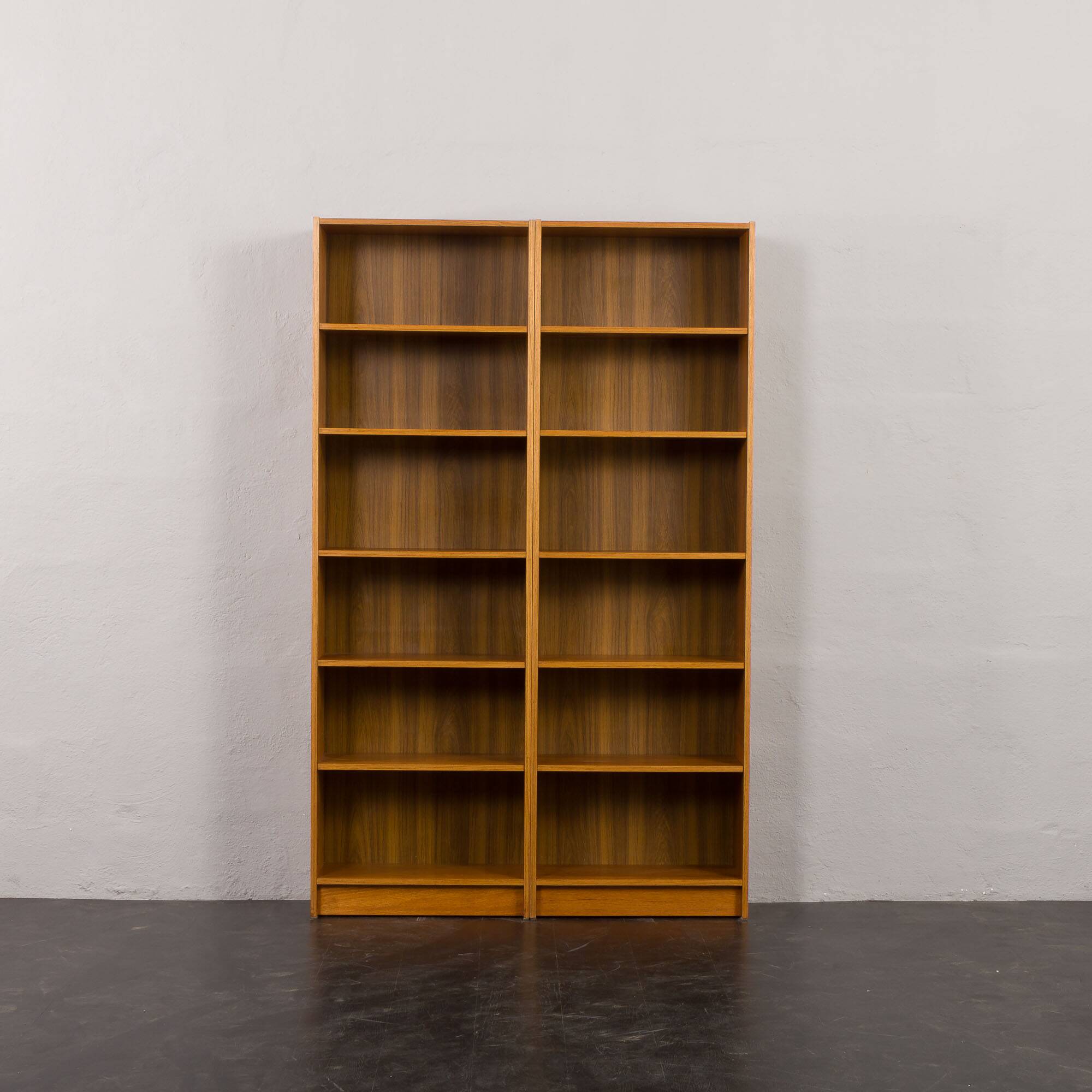 Pair of Danish bookcases in teak, Denmark, 1970s