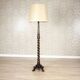 Early 20th-Century Chippendale Floor Lamp on Brown Wooden Base