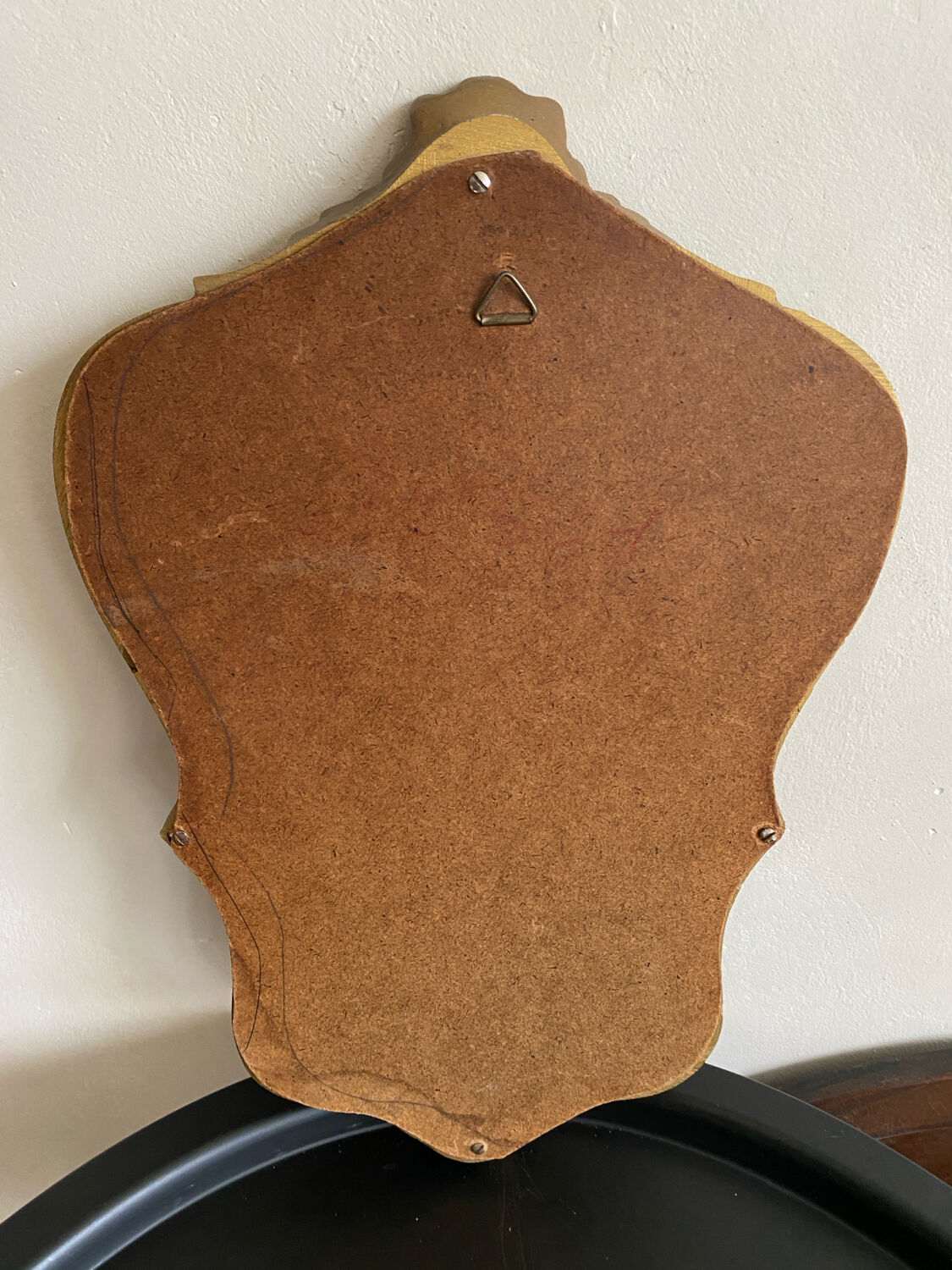 Rare Rococo Courtesy Mirror "Shell" – Patinated Gilding and Patina