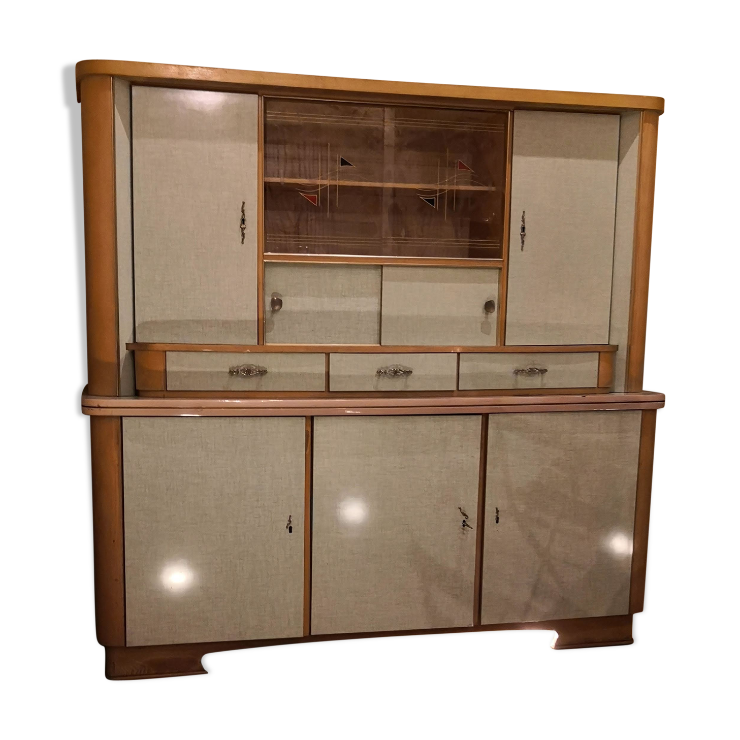 Vintage buffet in formica 1962 pale green