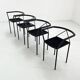 Set of 4 Poltroncina Chairs by Maurizio Peregalli for Zeus Noto, 1980