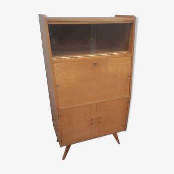 Former Scandinavian secretary feet compass furniture showcase wood 1960 vintage