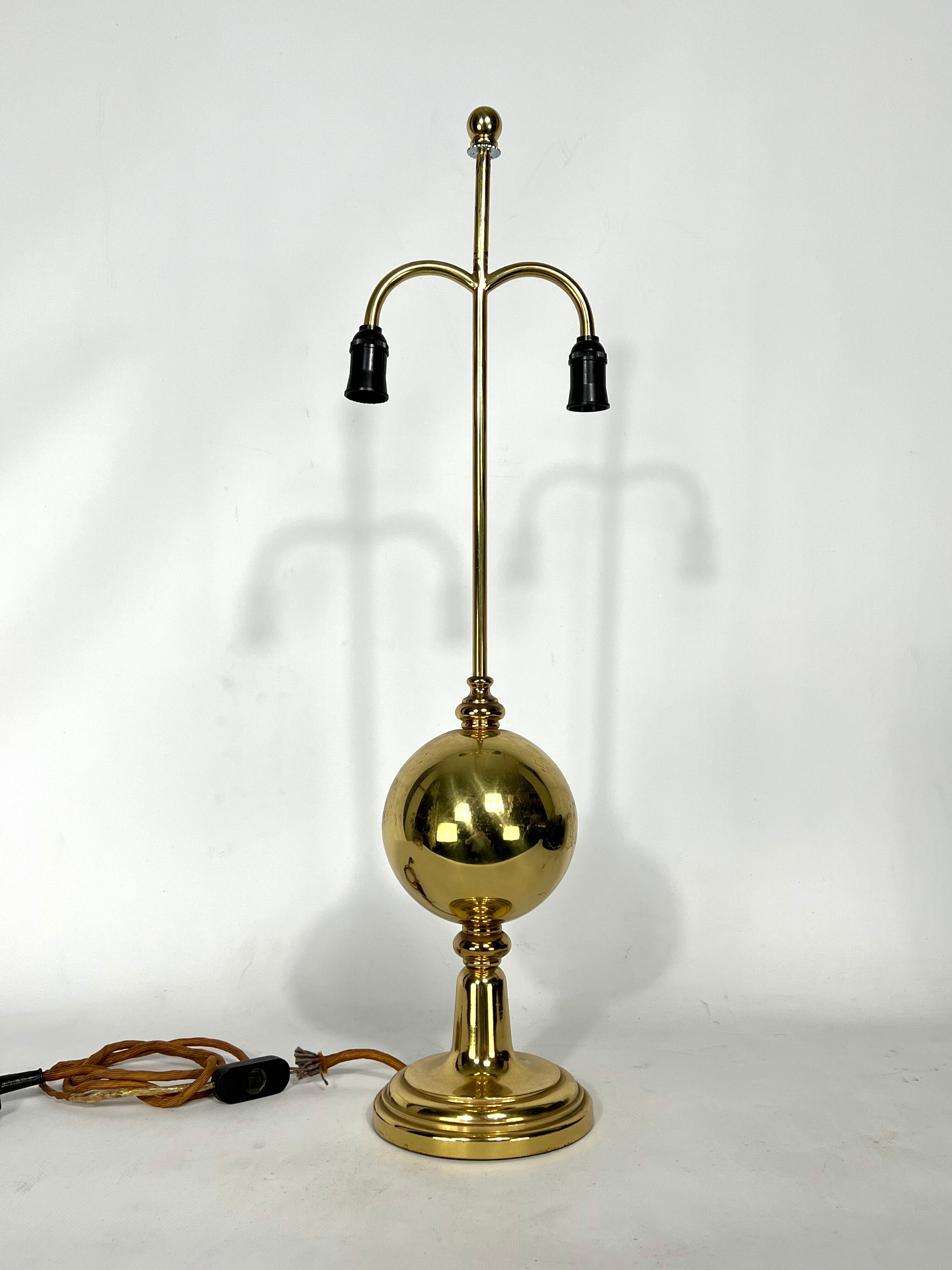 Mid-century Italian brass table lamp from 50s