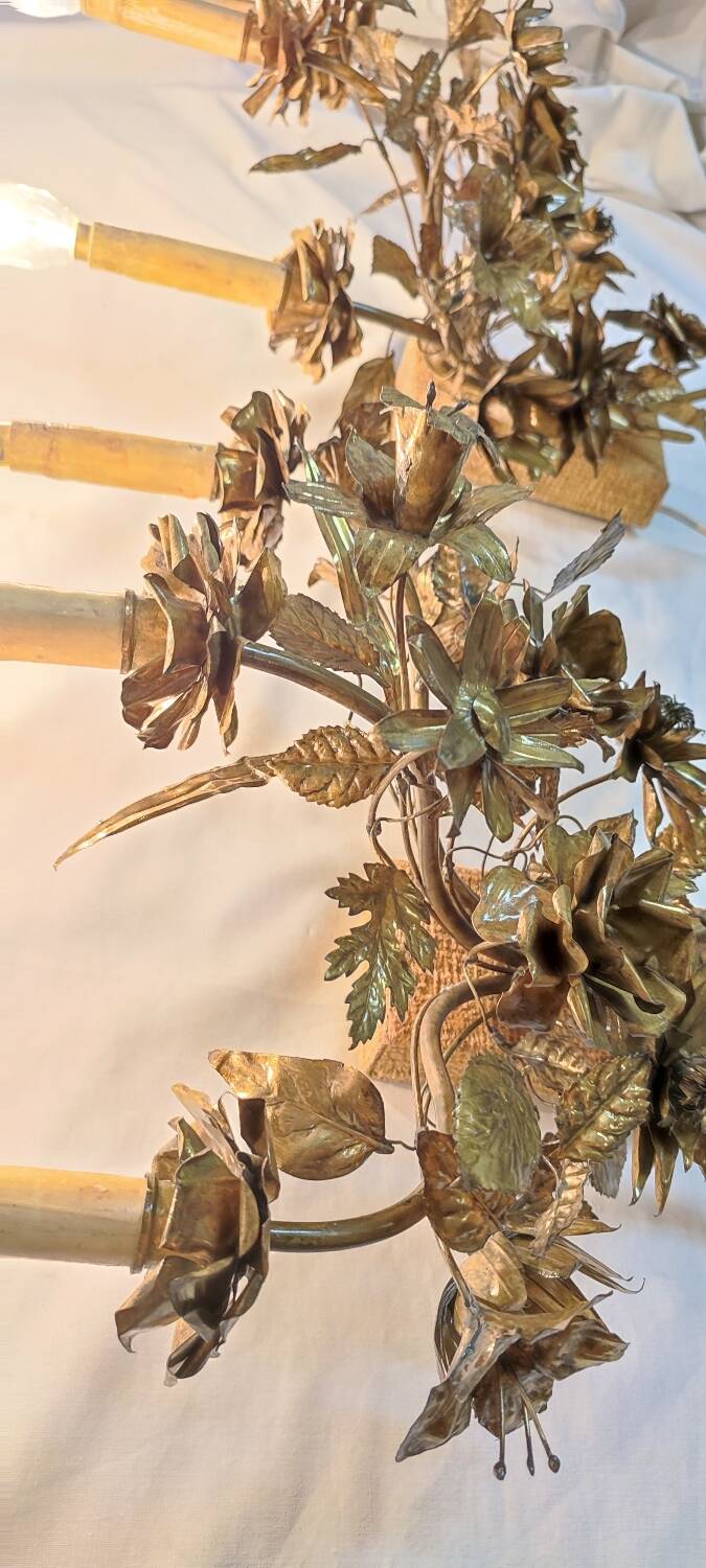 Pair of brass appliques. France, 1960s.