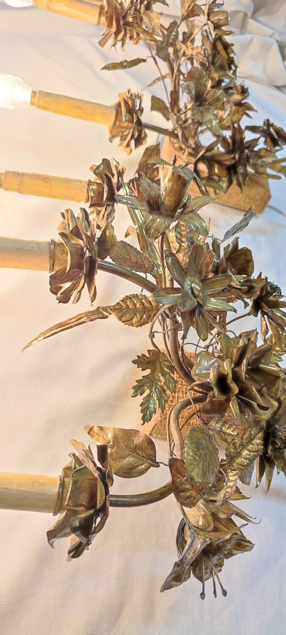 Pair of brass appliques. France, 1960s.