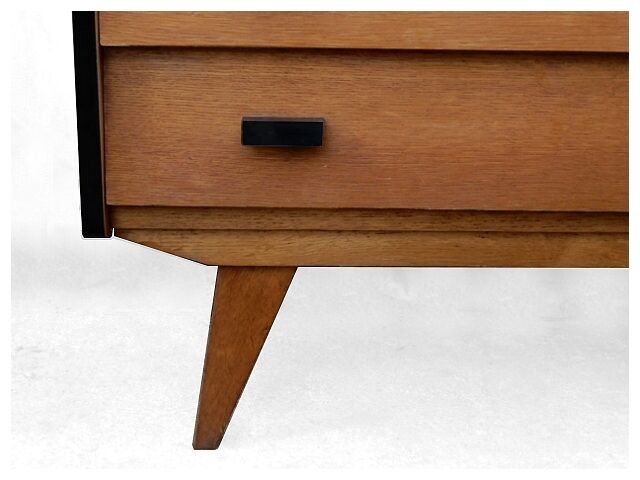 Dresser vintage oak gilded feet compass 1960s
