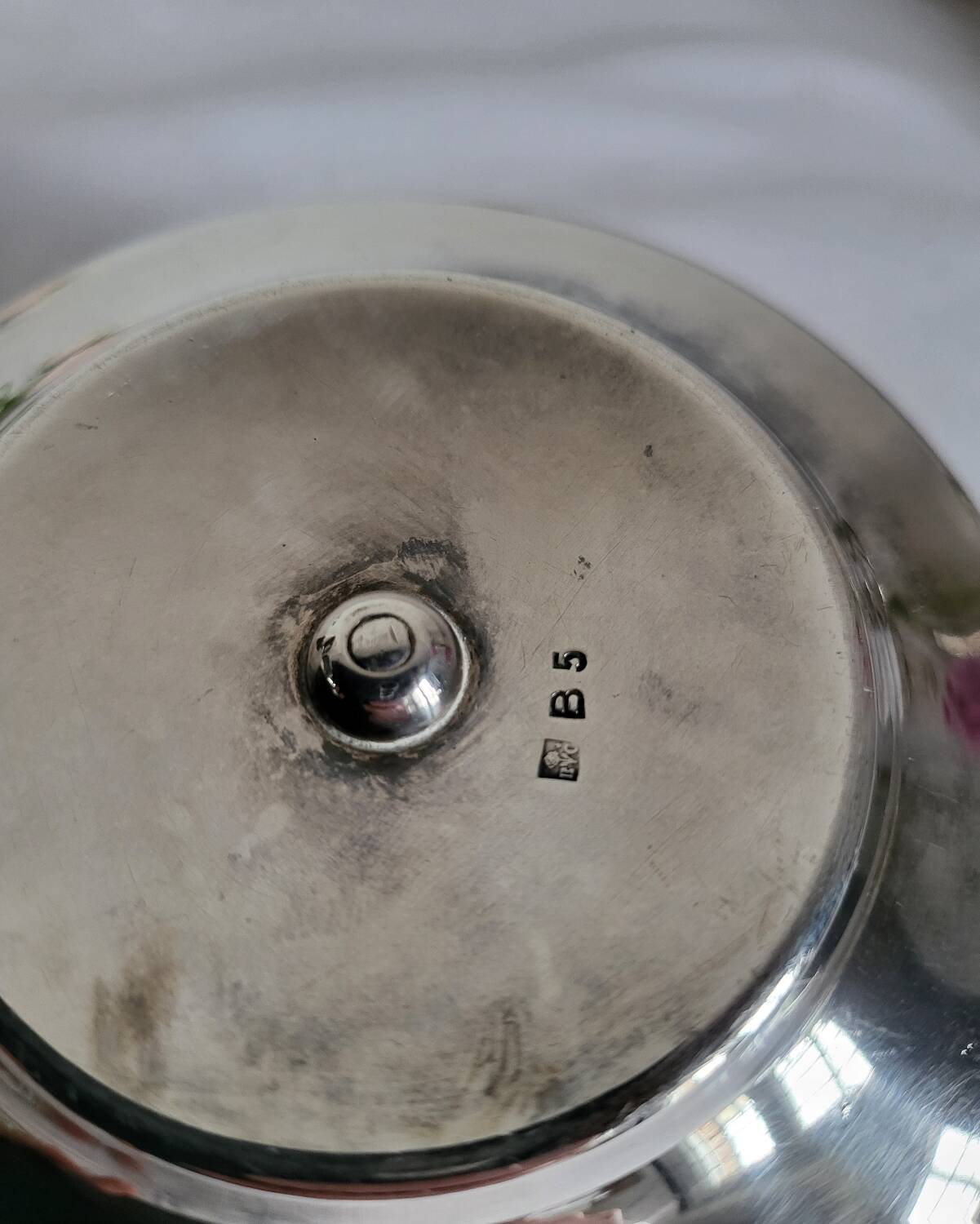 Silver-plated egg cup