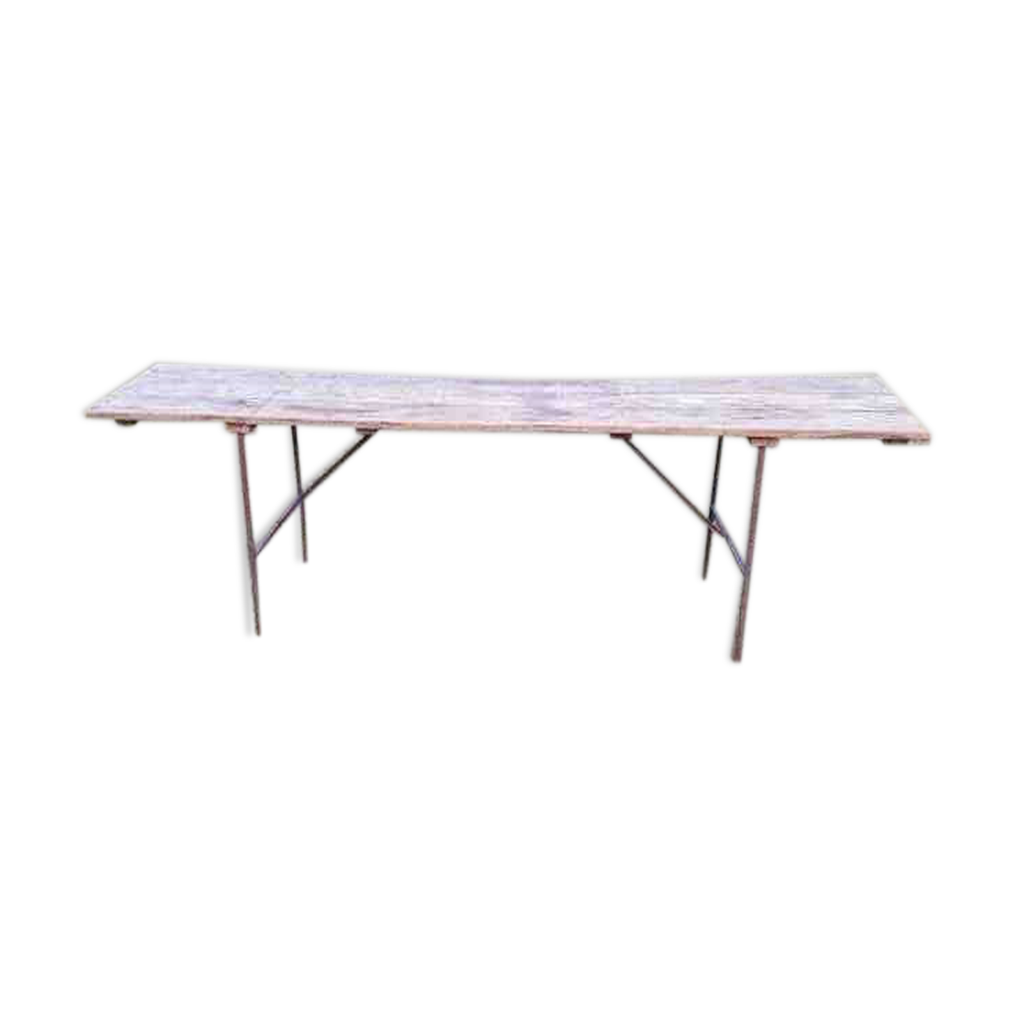 Wooden and metal field table