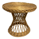 Vintage wicker pedestal table