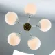 Vintage White 1970s Sputnik Chandelier – Mid-Century Modern Ceiling Light