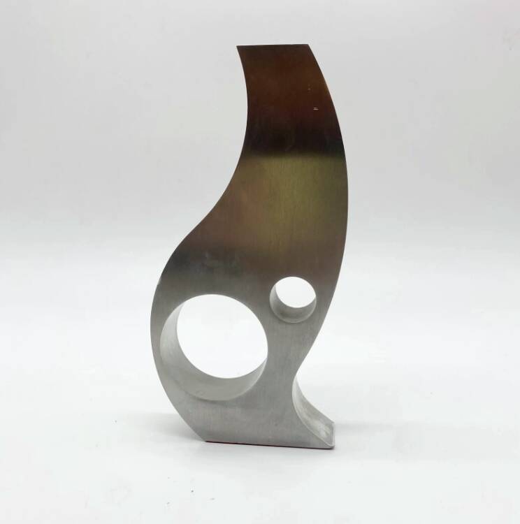 Brushed aluminum "Space Age" candlestick/vase, 1970s