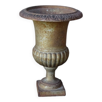 Ancienne française en fonte, jardinière Médicis 8,6"