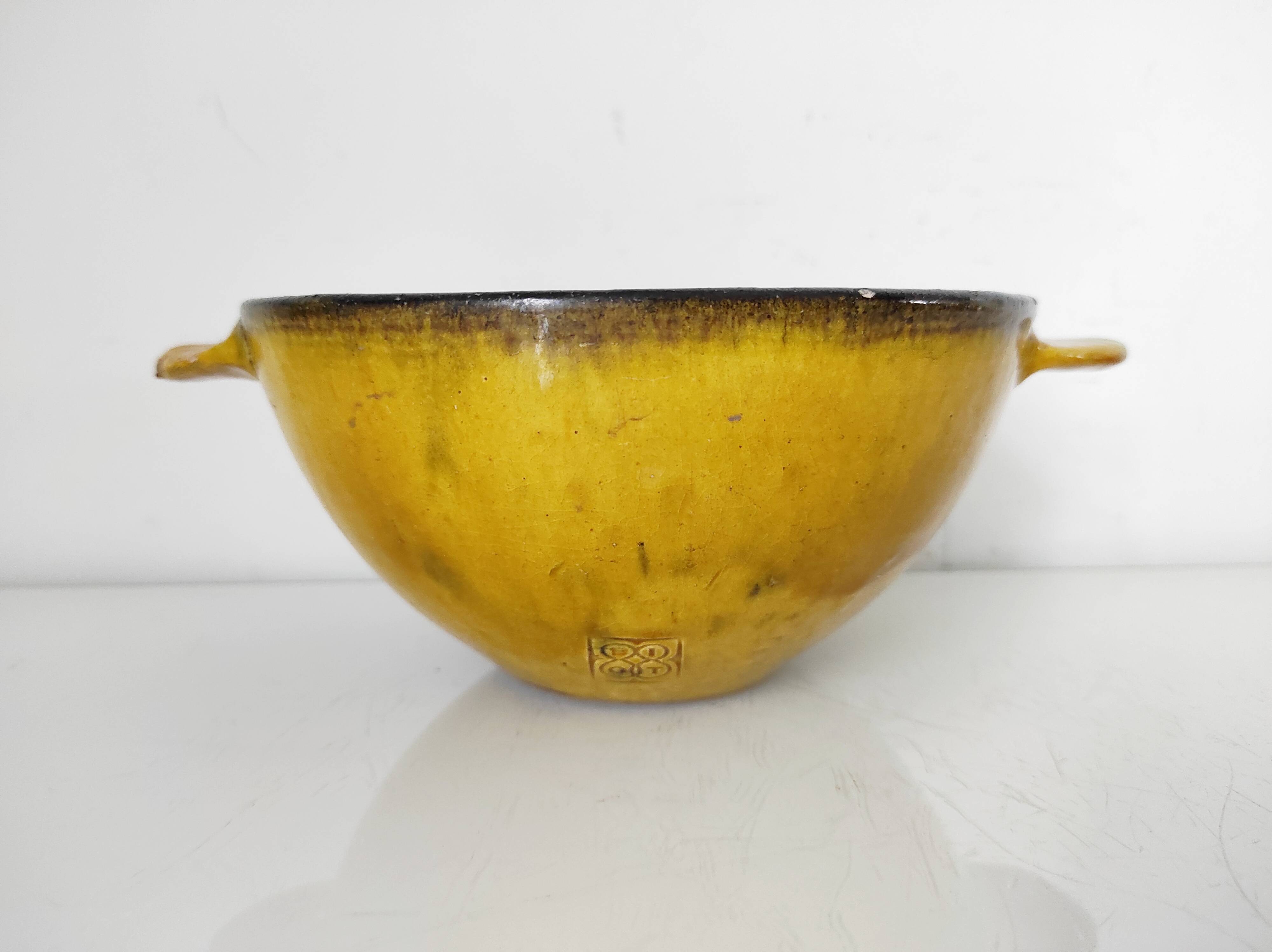 Bol en céramique jaune Biot