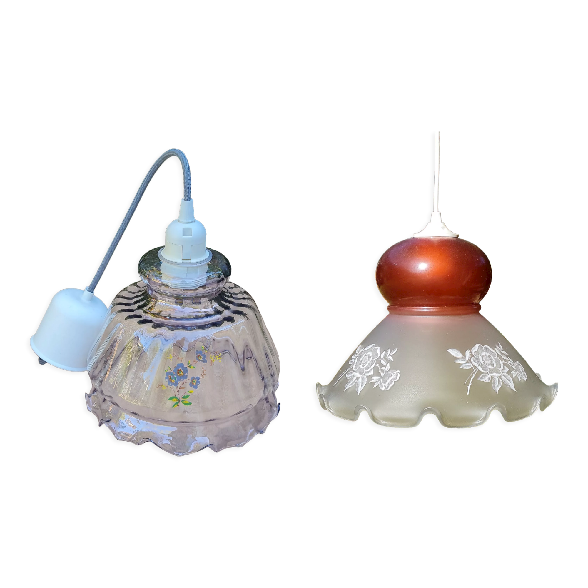 Deux suspensions vintage