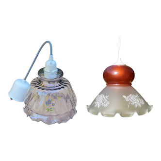 Deux suspensions vintage
