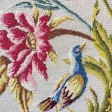 Vintage Floral Canvas Tapestry - Retro Wall Hanging Embroidery