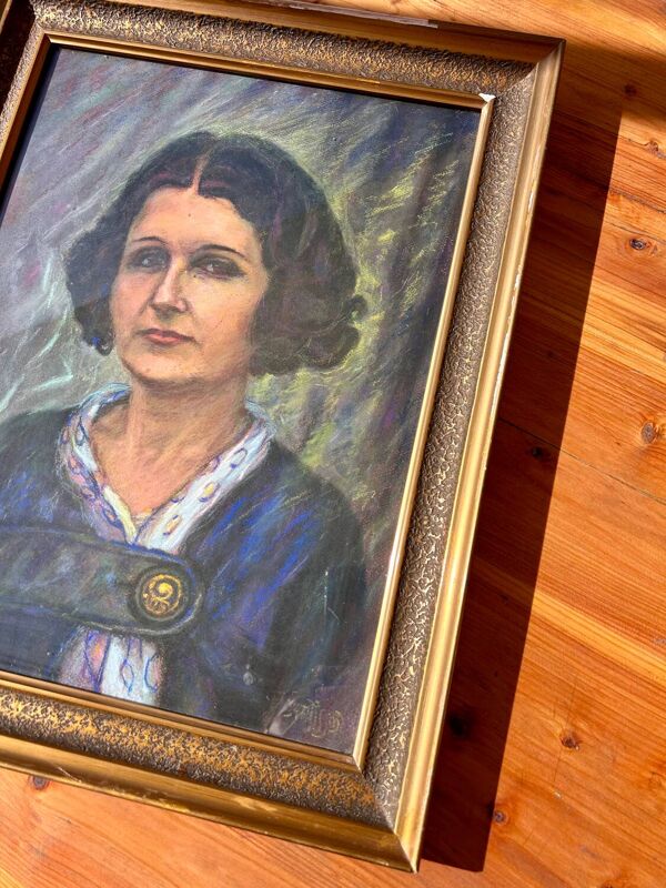 Tableau portrait à la pastel
