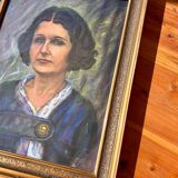 Pastel portrait painting