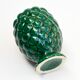 Cache pot vase barbotine forme ananas vert vintage