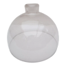 Cloche ronde en verre épais transparent avec bouton