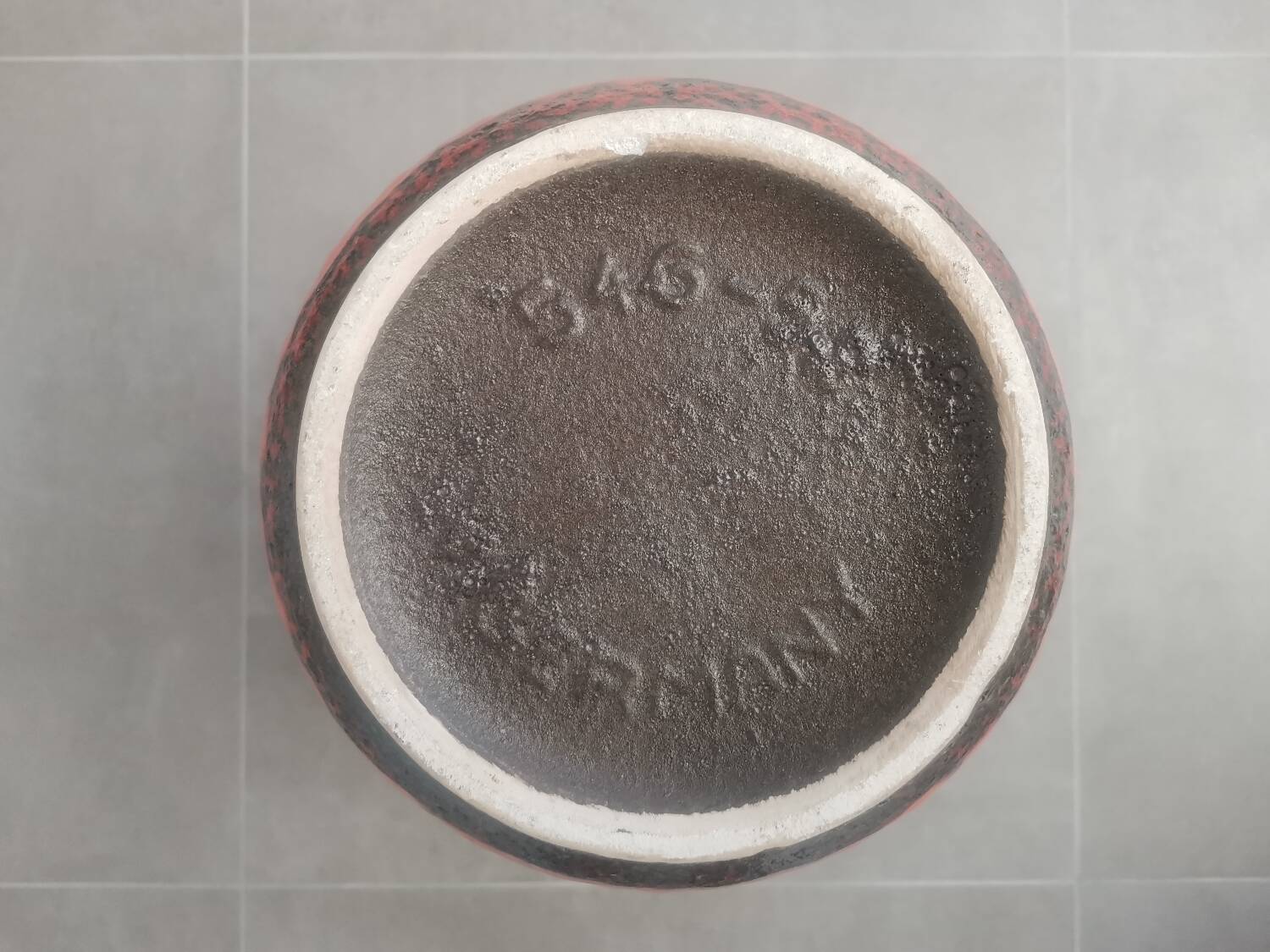 Vintage Scheurich Fat Lava vase | West Germany | Orange Black Zi