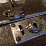 Small suitcase vintage wood and cardboard