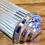 Chrome and glass tube wall light Petitot Genet and Michon c 1950