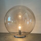 Vintage ball lamp in smoked glass