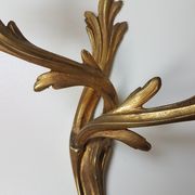 Trio of old bronze wall lights - Louis XV style - 2 lights