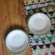 Set of 2 opaque porcelain soup plates