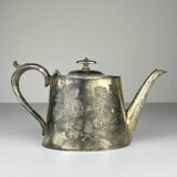 Antique silver-plated teapot from Sheffield, England, 1890-1910.