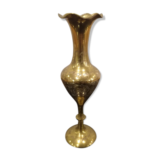Bougeoir or brass soliflore vase
