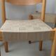 Set de 6 chaises empilables en hêtre et jute