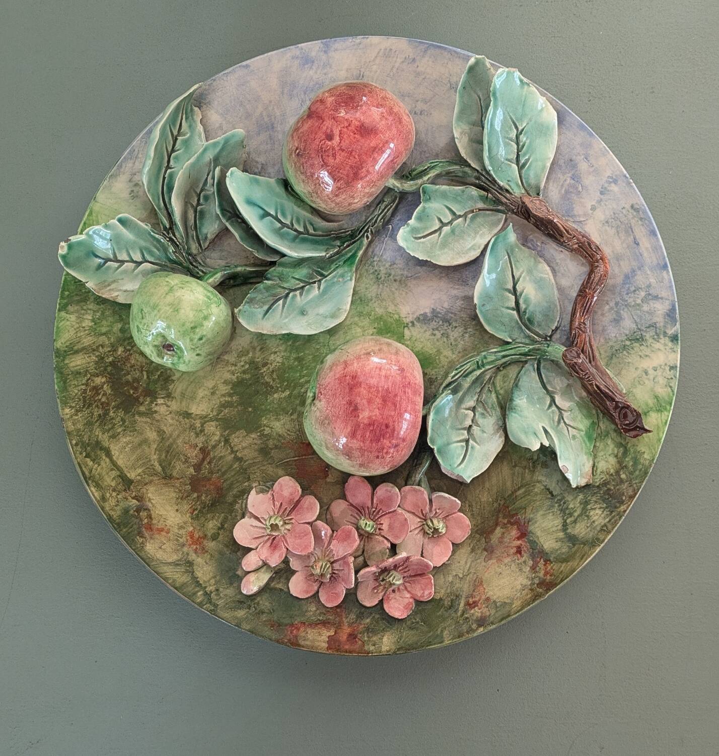 Longchamp wall slipware, 19th century.