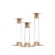 Vintage set of brass and lucite candlesticks, 1970s