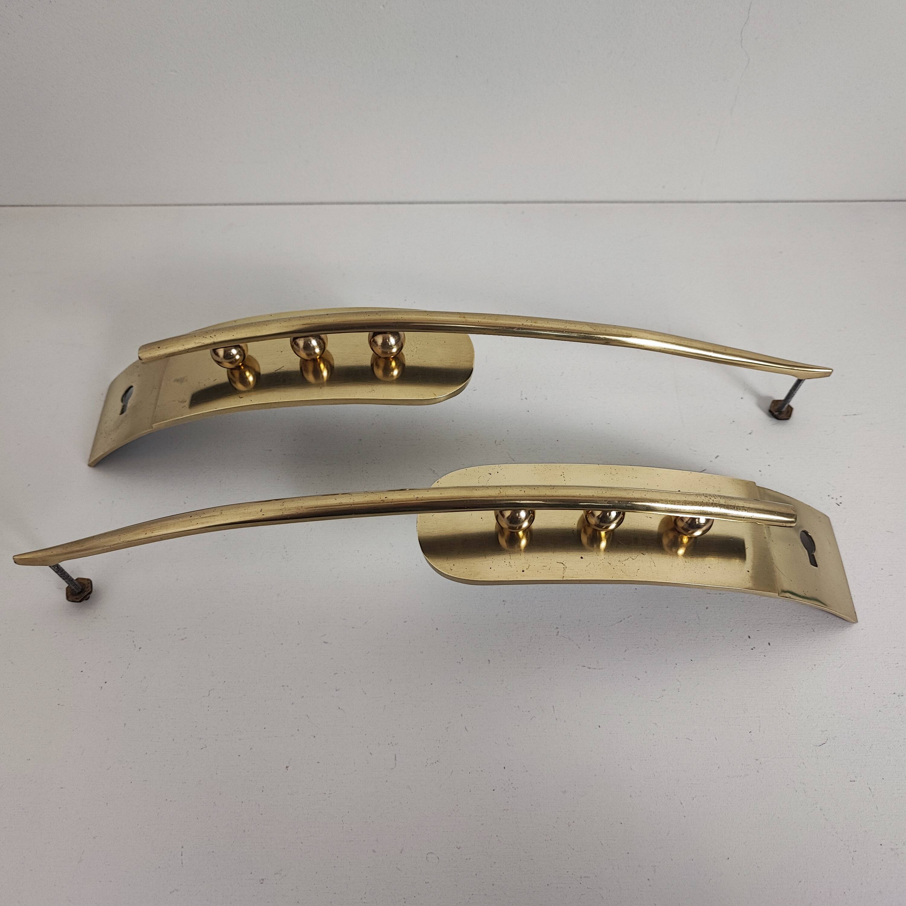 Art Deco brass handles