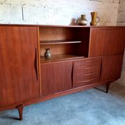 Vintage Scandinavian high row 50s 60s teak