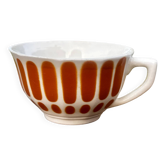 Superb old Sarreguemines Capri orange cup.