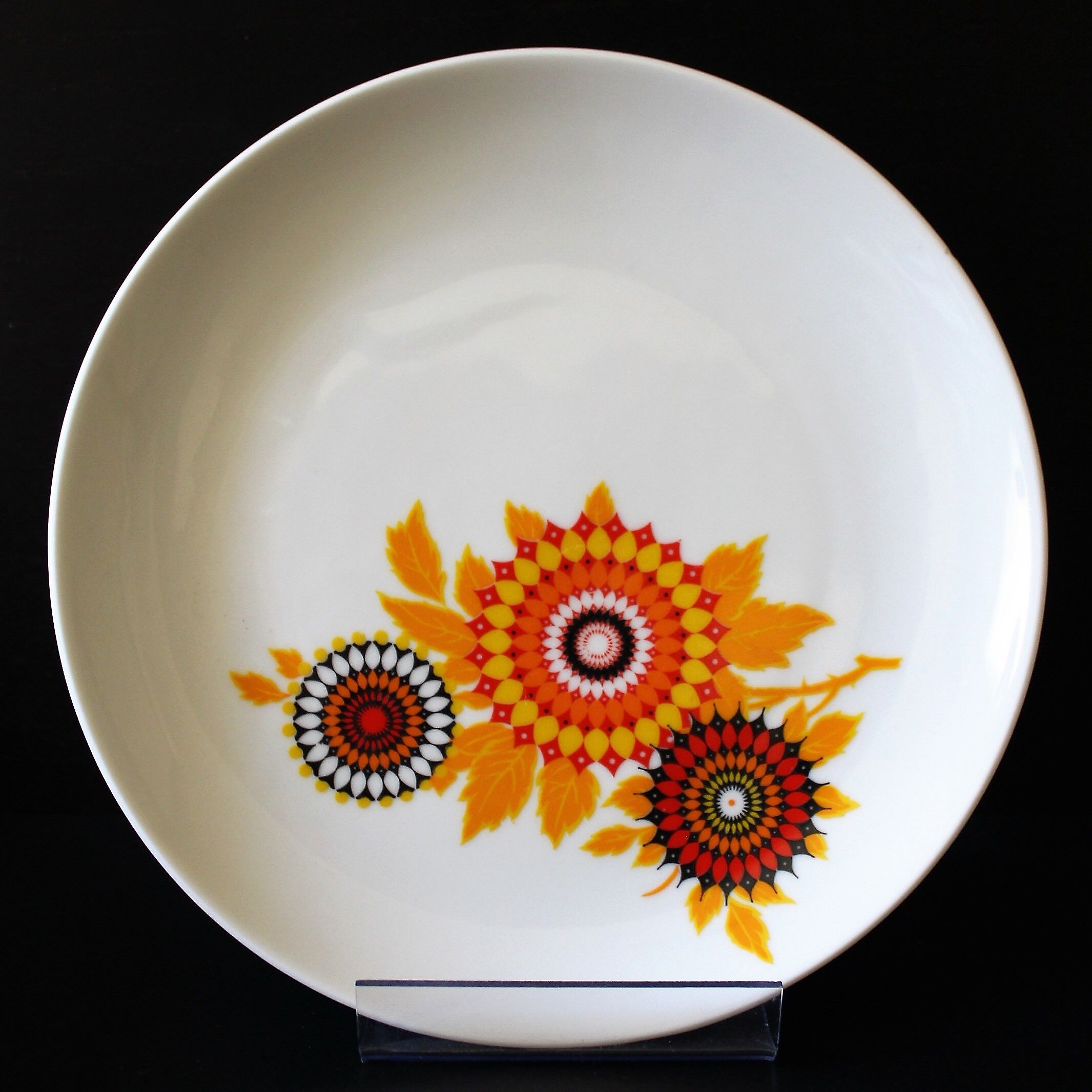 6 70's dessert plates in Winterling Bavaria porcelain