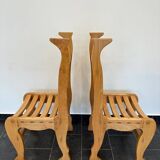 Paire de chaises brutaliste