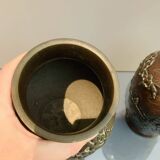2 grand vases Japonais en bronze Dai Nihon Yoshida zō Japon Meiji 19ème siècle